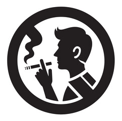 No Smoking icon No smoking, No smoking symbol. no smoke circle in black vector