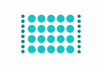 dot grid three row layout
