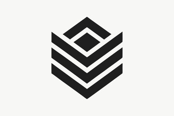 three bold black chevron arrow