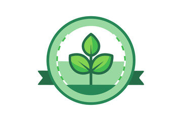 plant circle badge green product