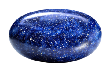 Blue gemstone with starry inclusions