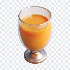 3D Orange Juice Icon | Fresh Beverage, Citrus Drink, Healthy Refreshment Symbol