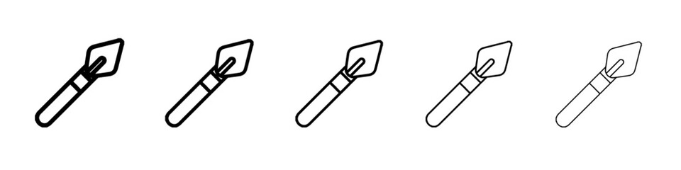 spear icon simple vector outline logo