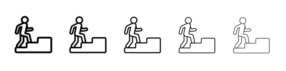 stairs icon simple vector outline logo