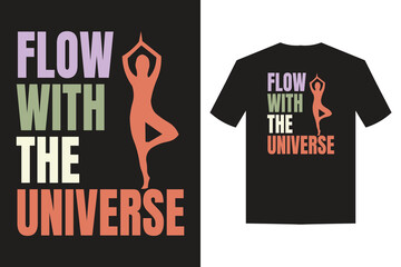 creative modern yoga Inspirational t-shirt design with vibe