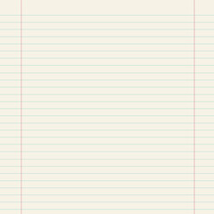 Obraz premium Abstract notebook paper, lined texture background, vintage style wallpaper illustration vector design.