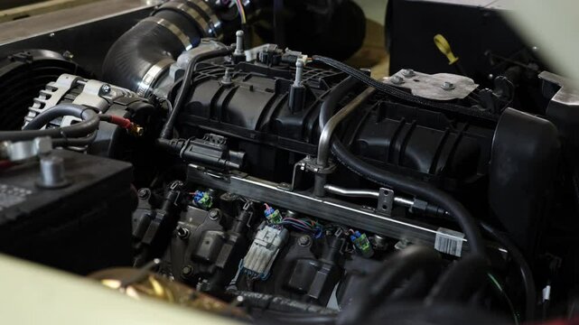 Engine parts assembled for top performance