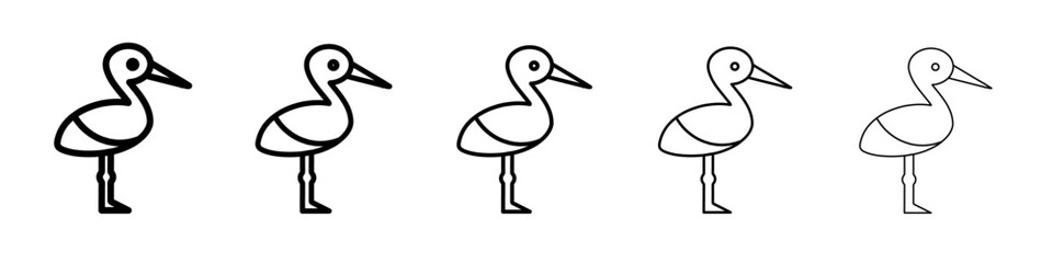 stork icon simple vector outline logo