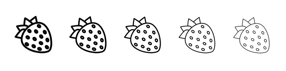 strawberry icon simple vector outline logo