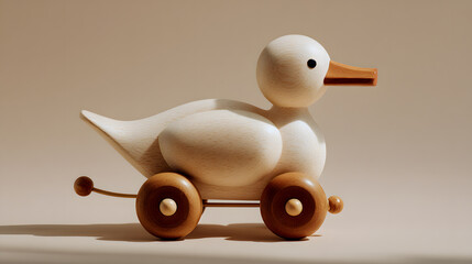 wooden toy duck