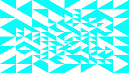 a blue and white background with a pattern of triangles. The triangles are arranged in a symmetrical pattern, creating a visually pleasing design