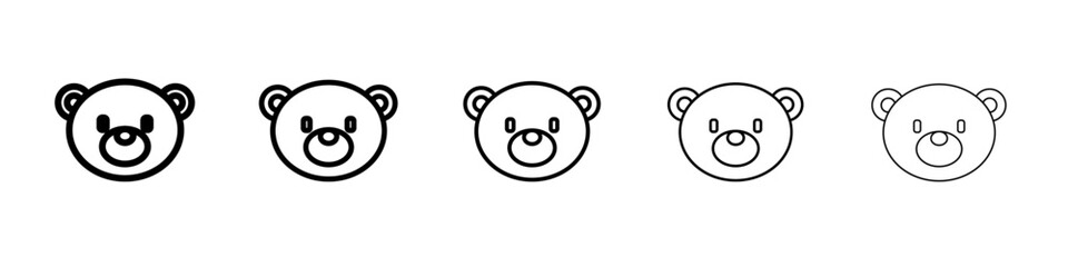 teddy bear icon simple vector outline logo