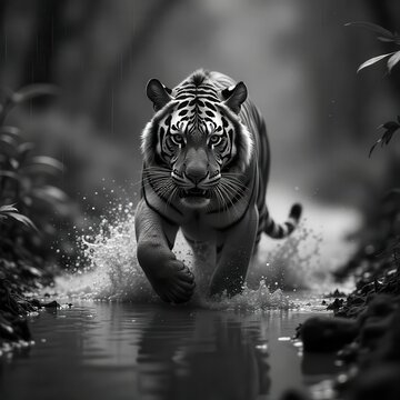 tigar in lake