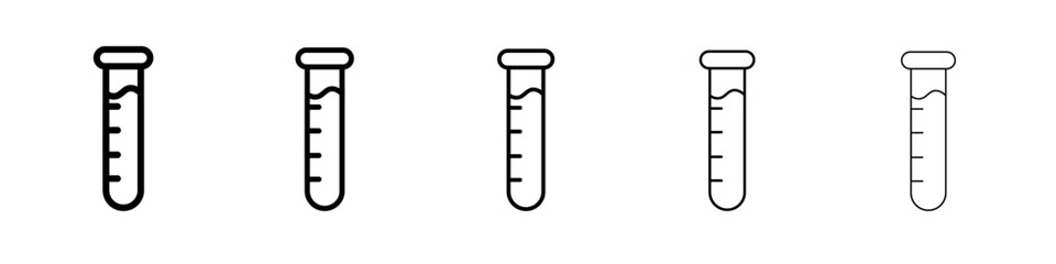 test tube icon simple vector outline logo