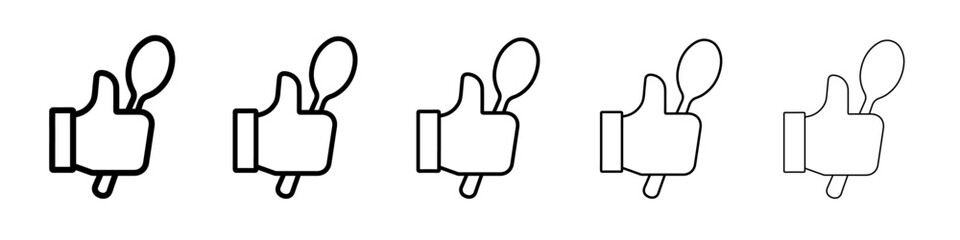 thumbsup icon simple vector outline logo