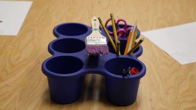 Creative workspace for art and craft activities