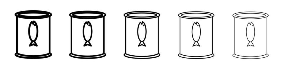 tin can icon simple vector outline logo