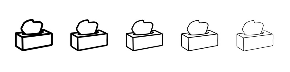 tissue box icon simple vector outline logo