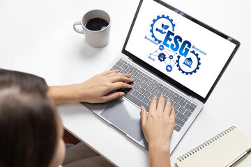ESG environmental social governance policy for brisk business to set a standard to achieve high ESG...