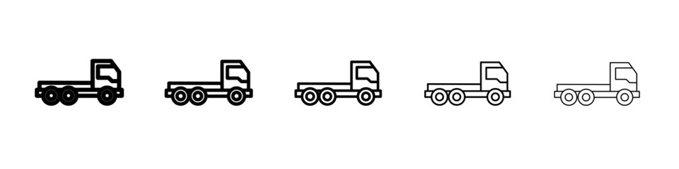 truck icon simple vector outline logo
