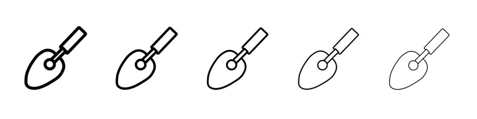 trowel icon simple vector outline logo