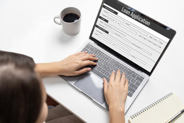 Online loan application form for brisk digital information collection on the internet network