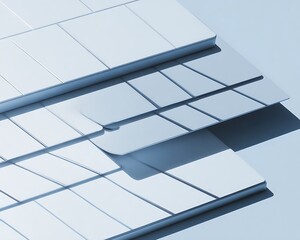 Abstract geometric shapes layered