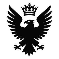 Eagle with wings flying vector illustration symbol