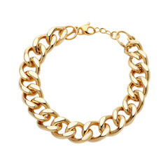 Obraz premium Gold chunky curb chain necklace