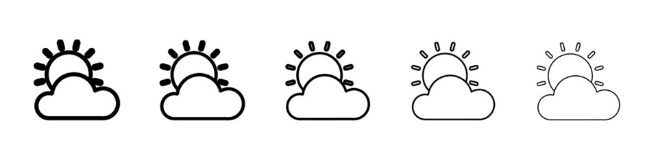 weather icon simple vector outline logo