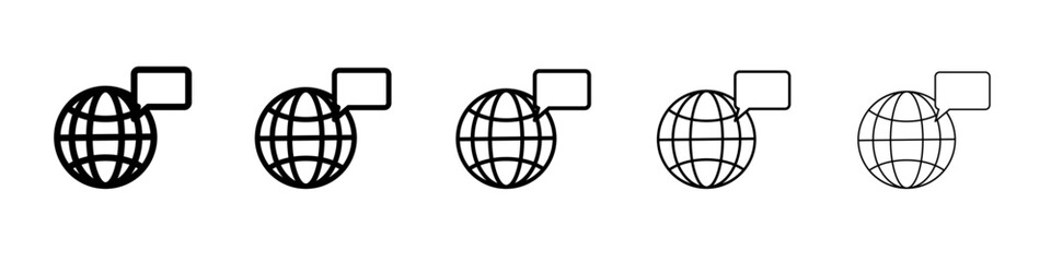 web forum icon simple vector outline logo