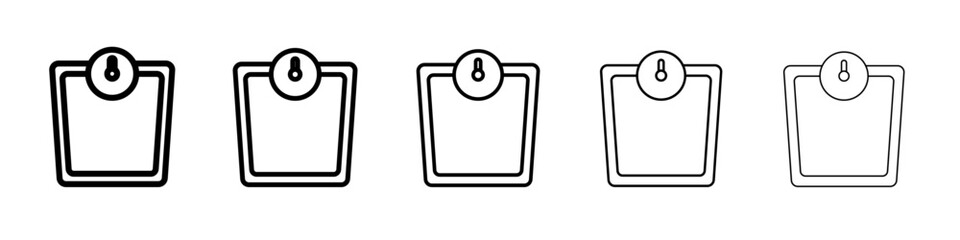 weighing machine icon simple vector outline logo