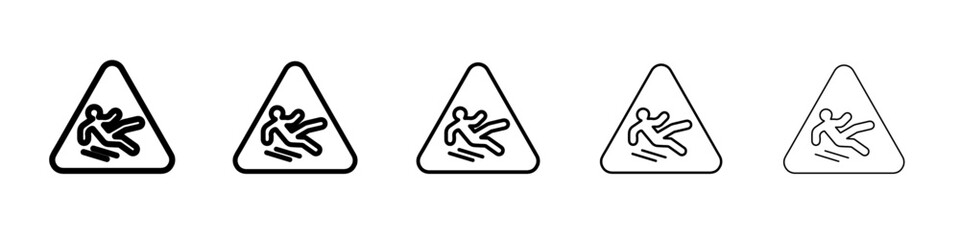 wet floor icon simple vector outline logo