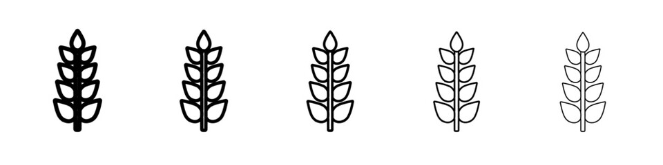 wheat icon simple vector outline logo