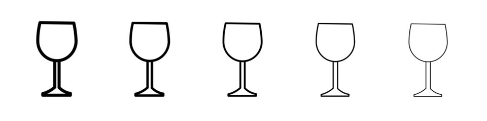 wine icon simple vector outline logo