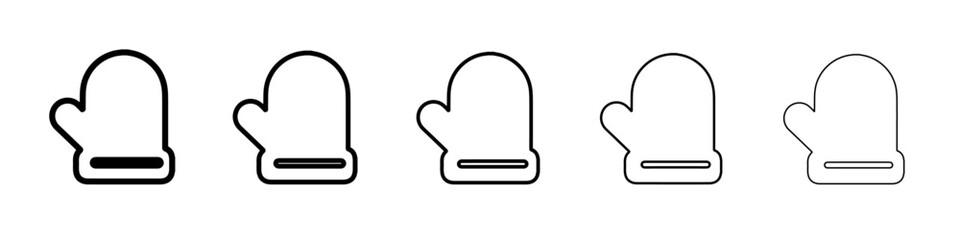 winter glove icon simple vector outline logo