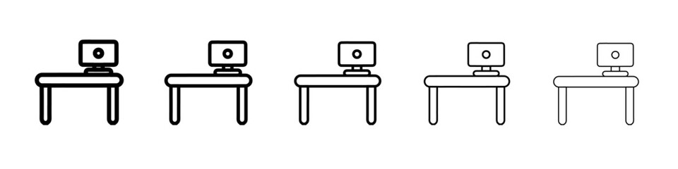 work place icon simple vector outline logo