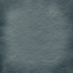 Dusty blue textured background with subtle vintage grunge and elegant geometric corner accents. Ideal for invitations, certificates, posters, digital art, and classic decorative design projects.