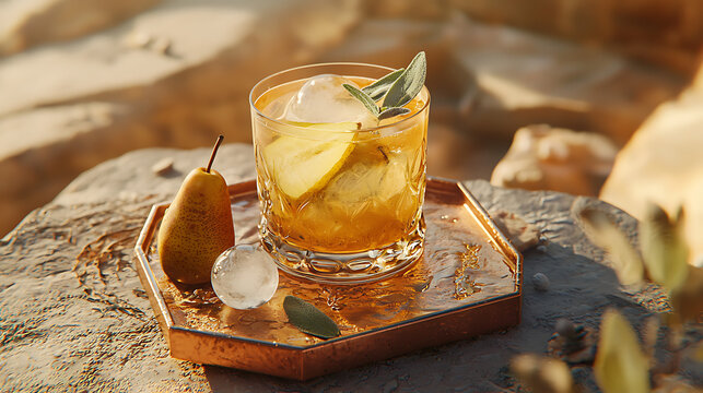 Golden Hour Pear Cocktail A Refreshing Autumn Drink Recipe