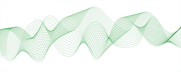 Fototapeta premium Abstract wave design with a series of flowing, overlapping sinusoidal curves in a gradient.Spaced and curve in white background, with forming symmetrical sine wave shapes and depth and...