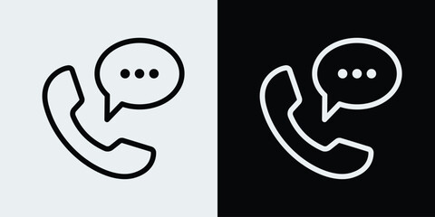 Telephone with communication icon