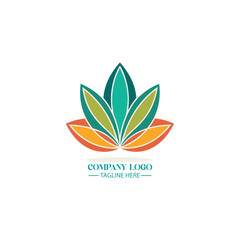 Colorful Lotus Logo Design