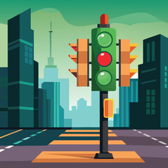 traffic light in the city