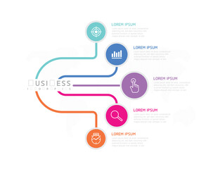 Vector business Presentation Connecting Steps Infographic Template