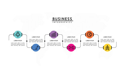 Vector business Presentation Connecting Steps Infographic Template
