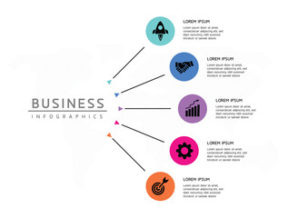 Vector business Presentation Connecting Steps Infographic Template