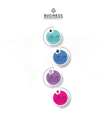 Vector business Presentation Connecting Steps Infographic Template
