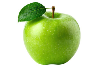 Fresh, juicy green apple, a healthy and delicious single fruit