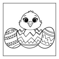 happy easter day coloring pages