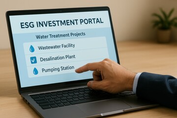 ESG Investment Portal for Water Treatment Projects with Digital Interface and User Interaction